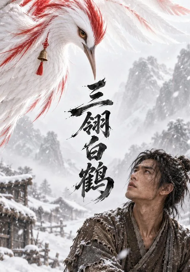 三翎白鹤