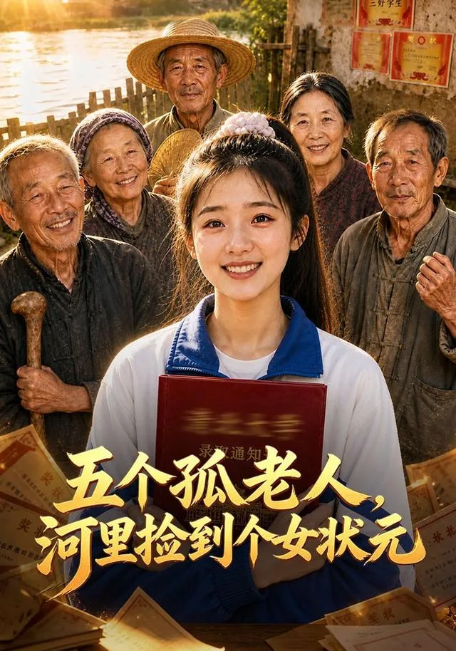 五个孤老人，河里捡到个女状元