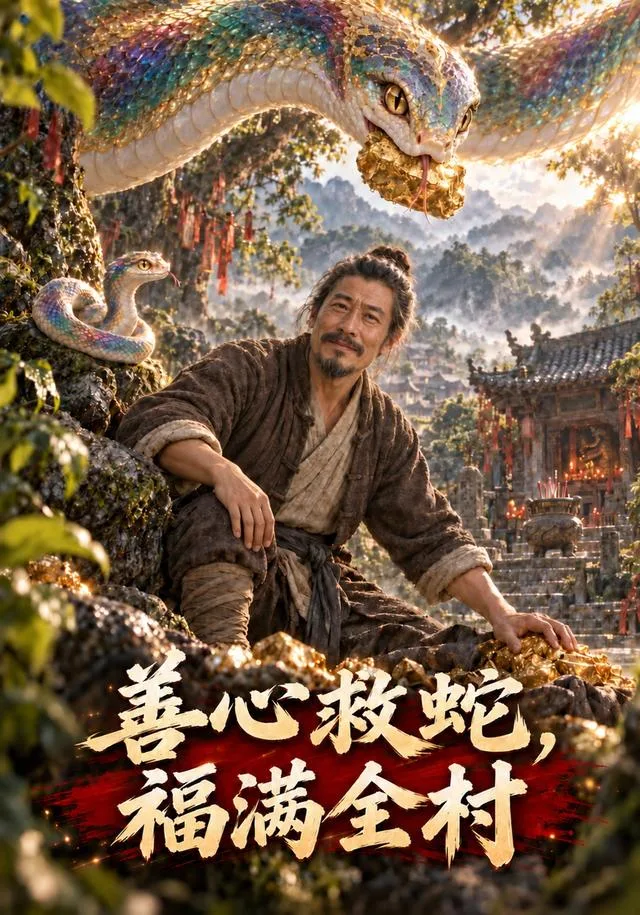 善心救蛇，福满全村